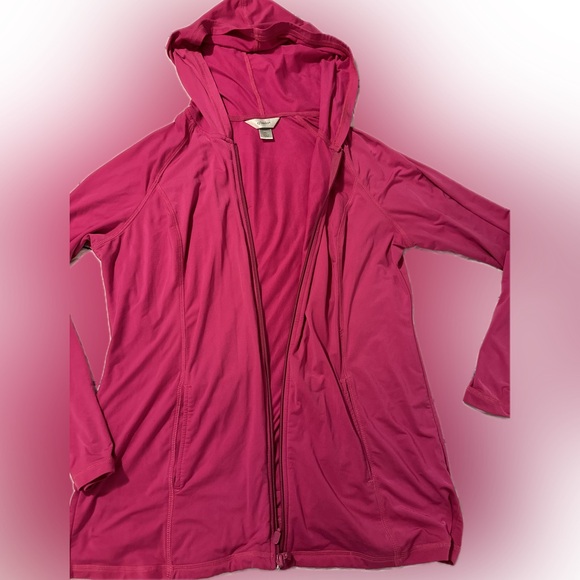 CJ Banks Sweaters - CJ Banks Pink Hooded Sweater